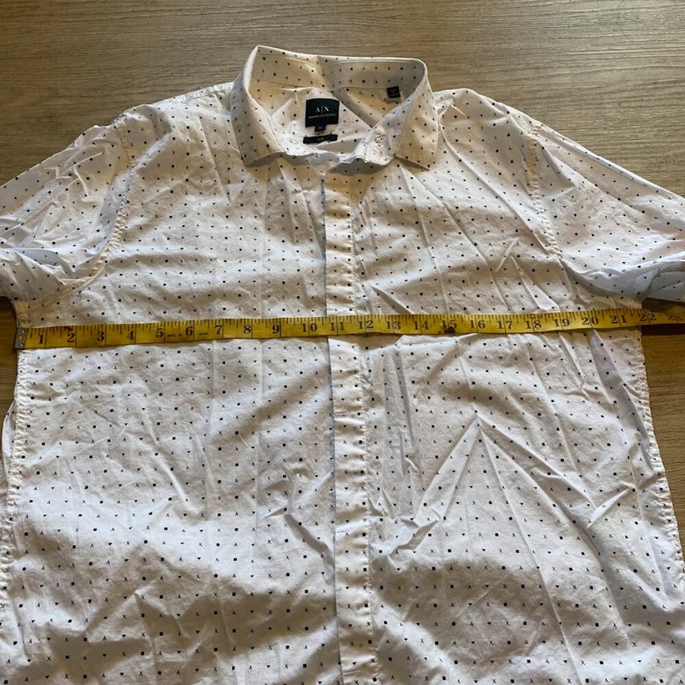 Armani Exchange Slim Fit Hourglass  Short Sleeve Woven Shirt - Picture 4 of 6